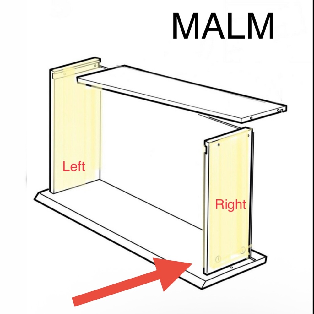 IKEA MALM drawer’s RIGHT side panel for the MALM drawer as a replacement part
